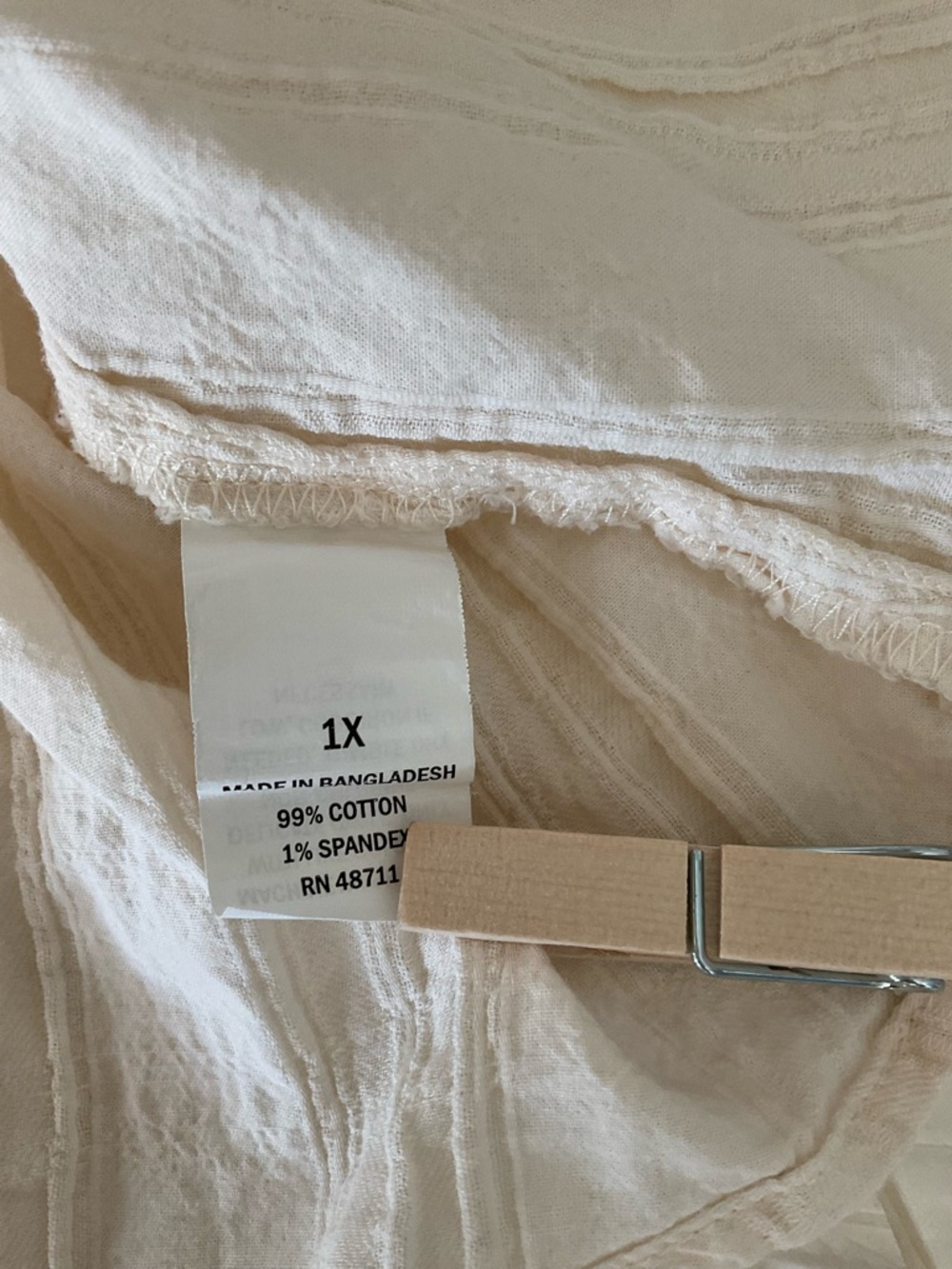 Falls Creek Cream Peasant-Style Drawstring Tunic - Picture 4 of 8